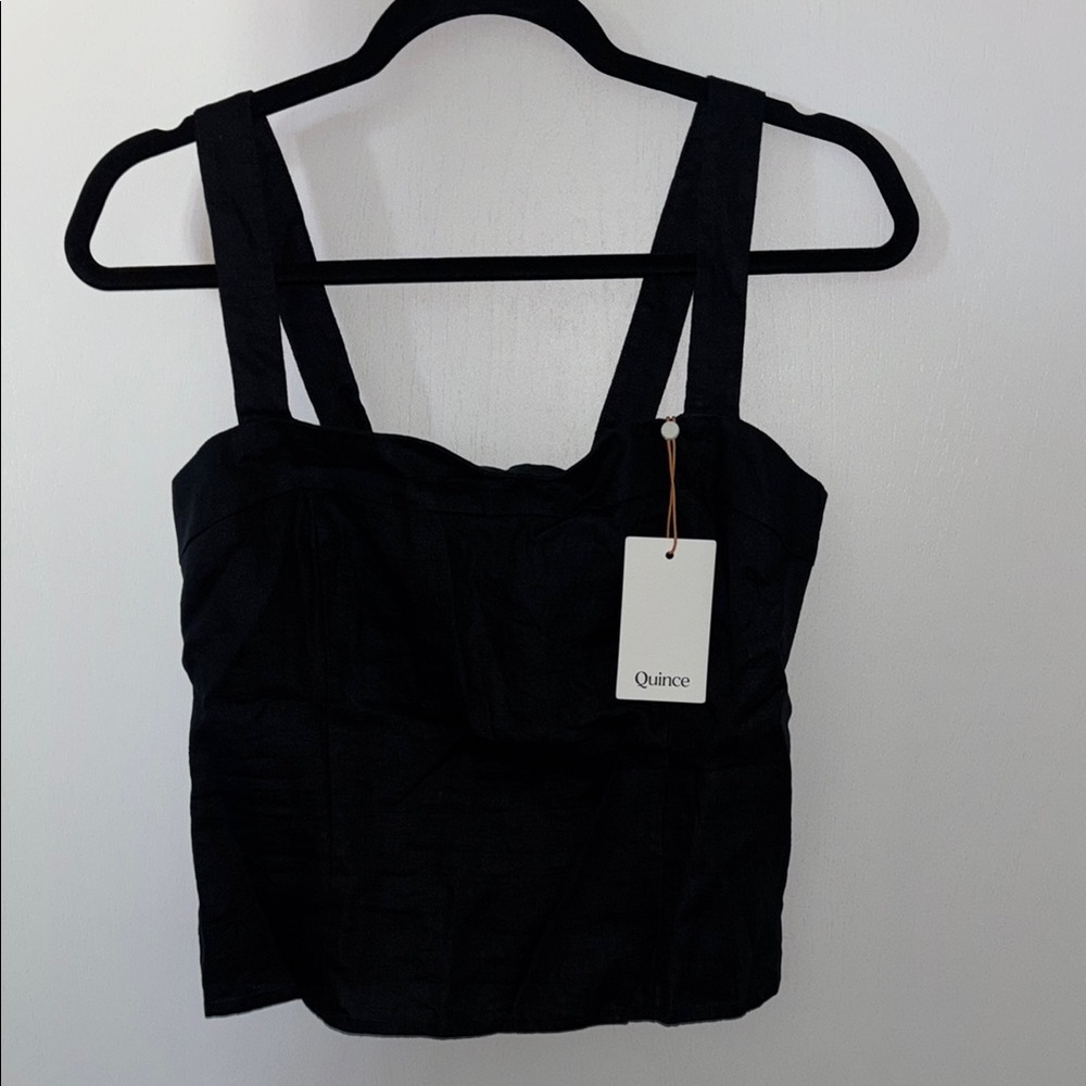 Quince Elegant Black Tank Top